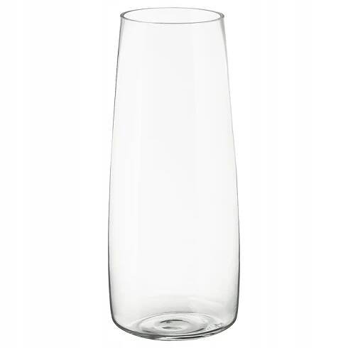 SKLENĚNÁ VÁZA BEZBARVÁ výška 45 cm IKEA BERKANA