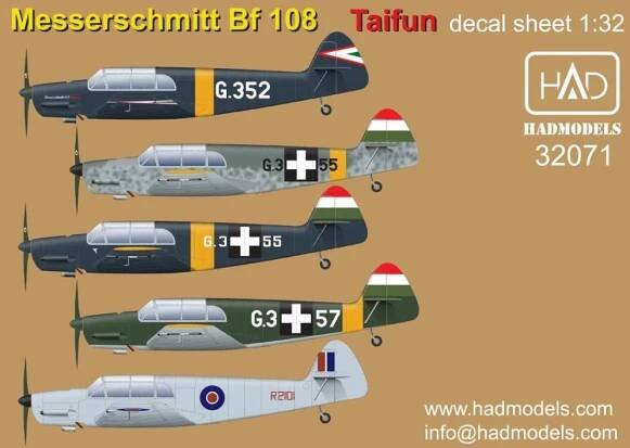 1/32 Decal Messerschmitt Bf 108 Taifun