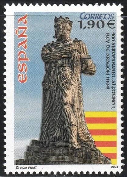 Španělsko 2004 Socha krále Alfonse v Zaragoze Mi# 4001 0427