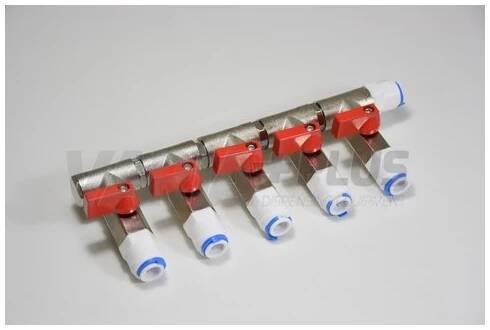 Rozdělovač CO2 N2 5 Odběrů - Varia-Plus.cz