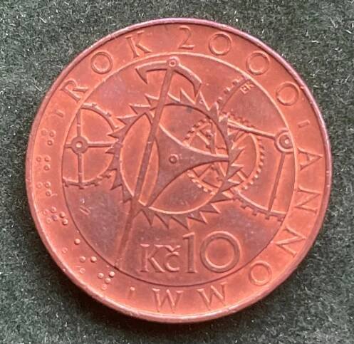 Sbírková mince 10 Kč rok 2000 "Orloj" - VÝBORNÝ STAV - Numismatika