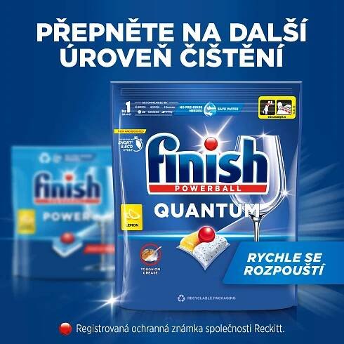 Finish Quantum All in 1 Lemon kapsle do myčky nádobí