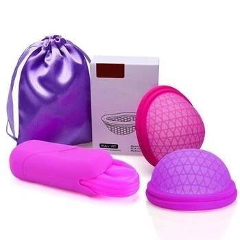 Menstruační disk Mineup, opakovaně použitelný menstruační disk, nepropustné menstruační kalíšky