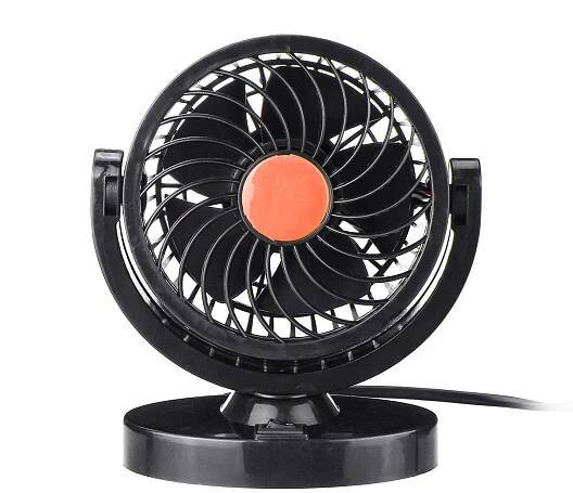DC 12V/24V 360 All-Round Mini Auto Air Cooling Fan Adjustable Low Noise