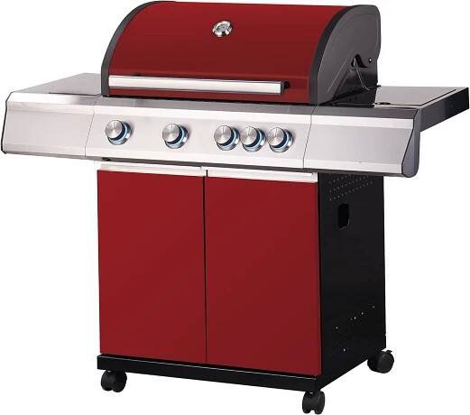 Tarrington House Gasgrill mit Seitenbrenner Rot
