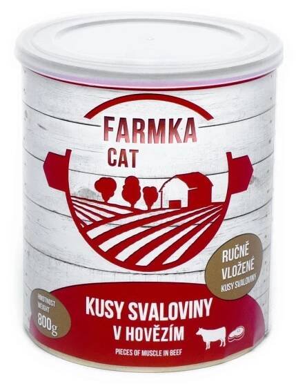 Konzerva FARMKA CAT se svalovinou 800g