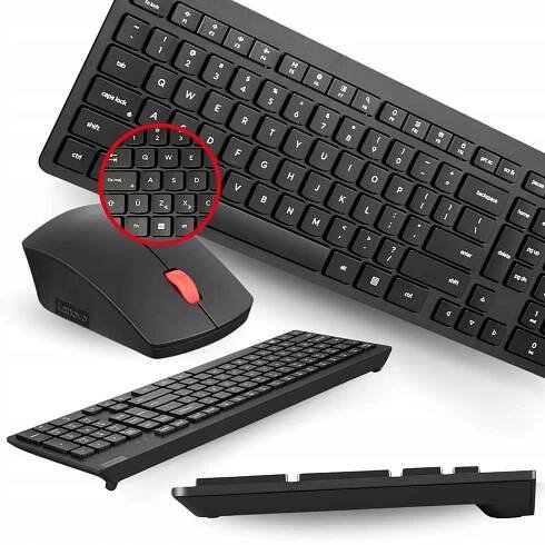 Klávesnice bezdrátová myš Lenovo Essential Gen2 QWERTY čip 4X31N50720