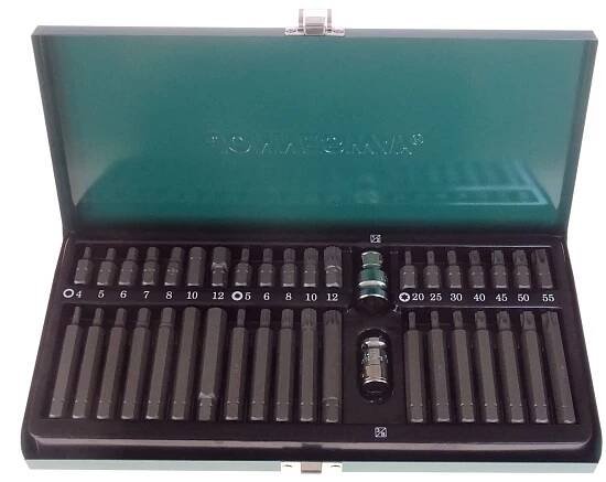Sada 40 bitů (IMBUS, TORX, XZN), adaptér 1/2” a 3/8” - JONNESWAY S29H4140S