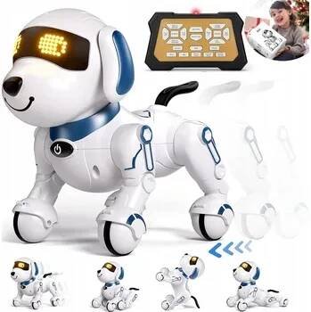 ROBOTICKÝ PEJSEK OVLÁDANÝ RC PROGRAMOVATELNÝ REAGUJE NA HLASOVÉ PŘÍKAZY + DÁLKOVÉ OVLÁDÁNÍ