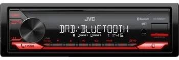 Autorádio JVC DAB+ / FM autorádio bez mechaniky/Bluetooth/USB/AUX/odním.panel/červená KD-X282DBT