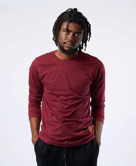 Patch Longsleeve - Heather Maroon