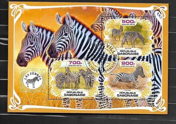 Gabon - zebry kvaga - Známky fauna