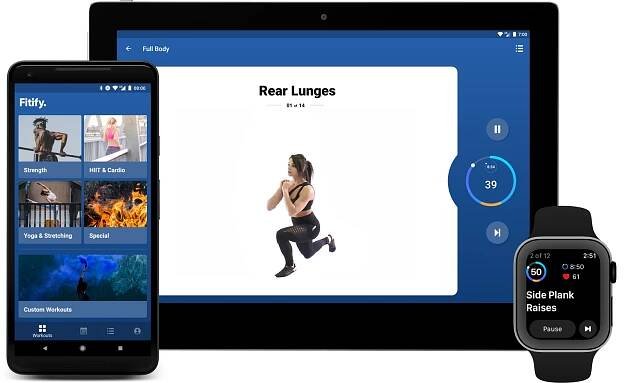 Mobil a sport, aplikace Fitify