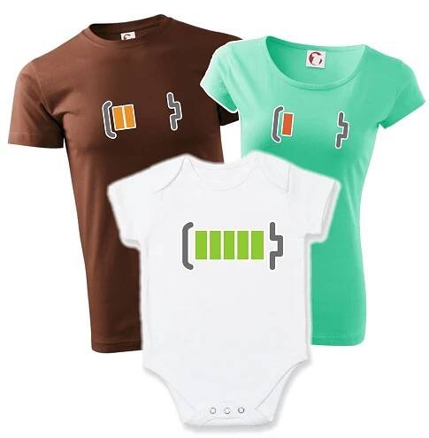Rodinná trika - baterie - Klasické pánské triko vyšší gramáže | MyShirt.cz