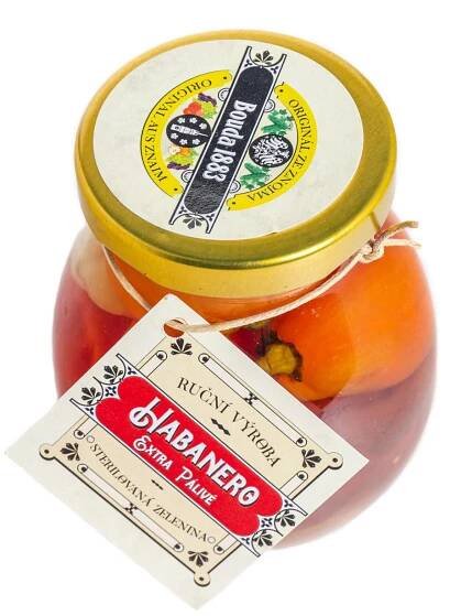 Nakládané feferonky Habanero, extra pálivé, Bouda 1883, 180 g | ZAZUMi.cz