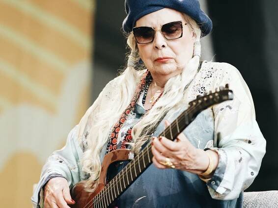 Joni Mitchell Gives Rare Surprise Performance at Newport Folk Festival: Watch