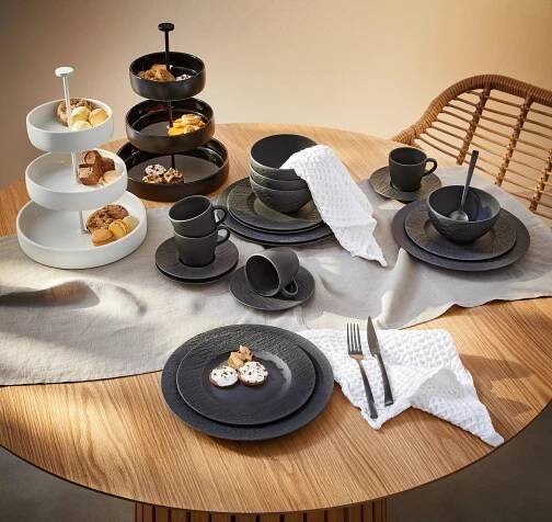 KOMBINOVANÁ SOUPRAVA 20dílné, porcelán (fine china) keramika  - černá, Lifestyle, keramika (38,5/25,5/35,8cm) - Villeroy & Boch