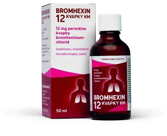 BROMHEXIN 12 KVAPKY KM 1×50 ml, liečivo