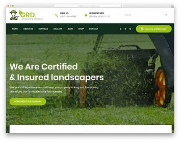 gardening and landscaping WordPress theme with multiple demos