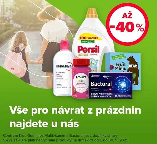 Vše pro návrat z prázdnin najdete u nás. Dr. Max.