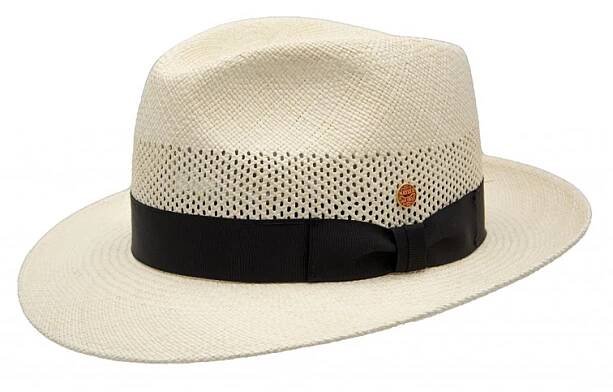 Luxusní klobouk Fedora - ručně pletený, UV faktor 80 - Ekvádorská panama - Mayser Imperia - Carlsbad Hat Co.
