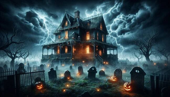 80+ Halloween Haunted House Wallpaper Desktoo, Phone Download - Technical Raju