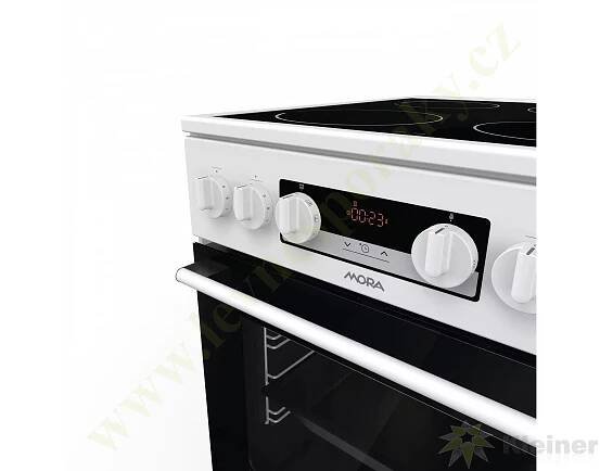 MORA C 5655 BW PREMIUM - elektrický skloker. sporák, bílý 