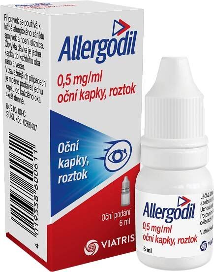 Allergodil 0,5 mg/ml oční kapky 6 ml