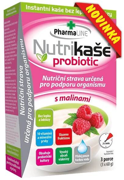 Mogador Nutrikaše Probiotic s malinami 180 g (3x60 g)