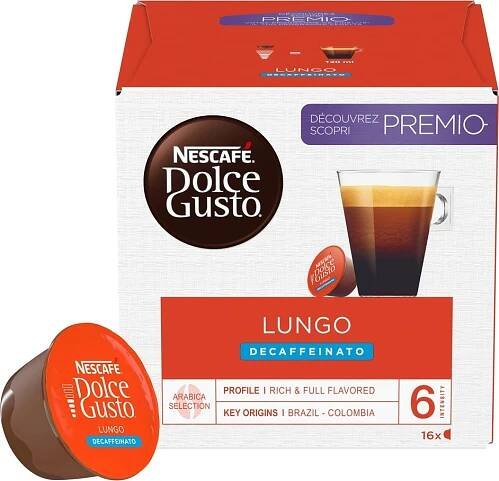 Nescafé Dolce Gusto Lungo Decaffeinato 16 ks