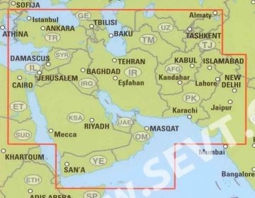 Middle East /Blízký Východ/ - mapa Kunth - 1:4 000 000 - SEVT.cz 