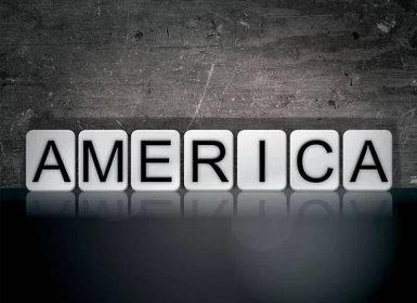 America Concept Tiled Word — Stock Photo, Image