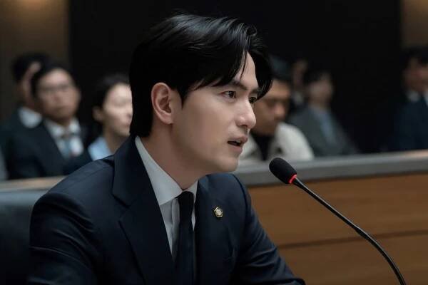 Lee Jin-wook as ace lawyer Yoon Seok-hoon in a still from Beyond the Bar, a new Korean drama on Netflix.