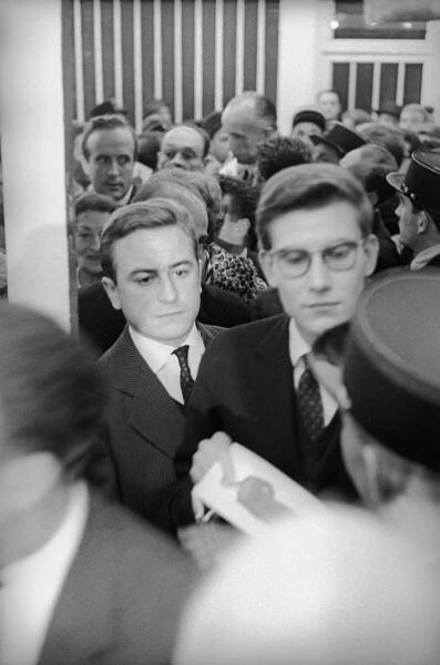 Yves Saint Laurent and business partner Pierre Bergé
