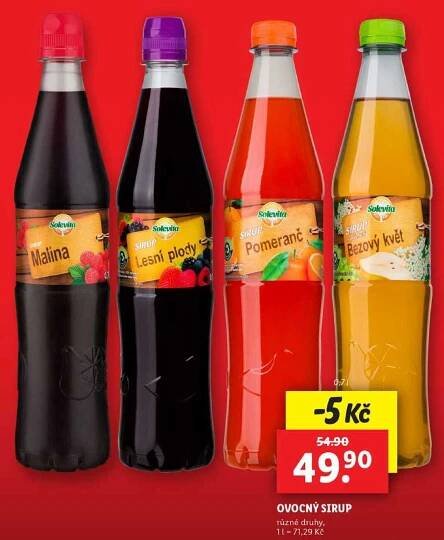 OVOCNÝ SIRUP, 0,7 l