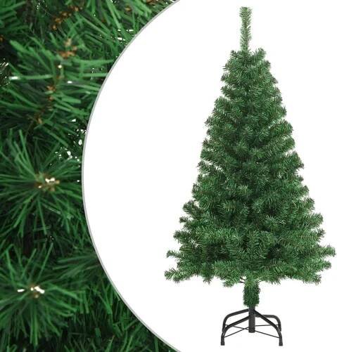 Umělý vánoční stromek s hustými větvemi zelený 120 cm PVC