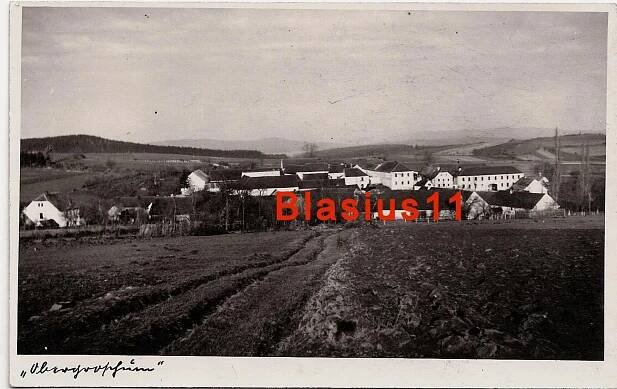 Horní Chrášťany (Obergroschum) - Lhenice - okr. Prachatice - cca 1940 - Pohlednice místopis