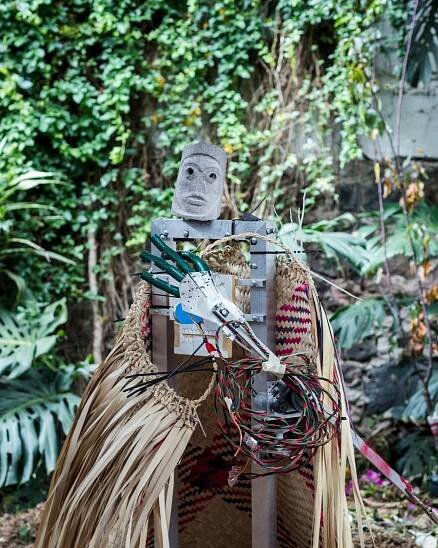 Fernando Palma Rodríguez, ‘Quetzalcóatl,’ 2016. Criollo corn husk, software, hardware, mixed media.