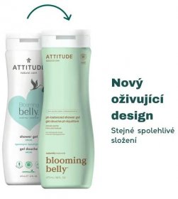 Přírodní tělové mýdlo ATTITUDE Blooming Belly nejen pro těhotné s arganem 473 ml