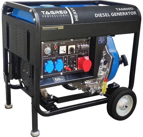 Dieselová elektrocentrála 6800W, 230/400V se stabilizátorem napětí AVR, Tagred TA6800D