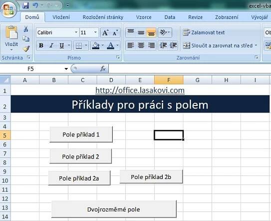 MS Excel pole