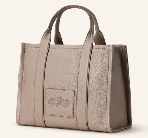 MARC JACOBS Shopper THE MEDIUM TOTE BAG LEATHER ČERNOŠEDÁ