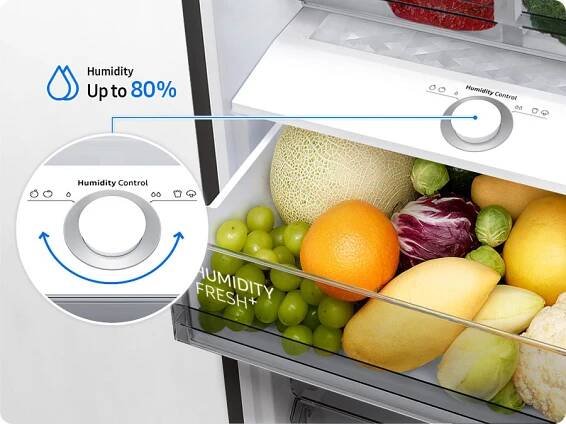 Samsung RB38C776ASR/EF - zásuvka Humidity Fresh+ s uloženým ovocem