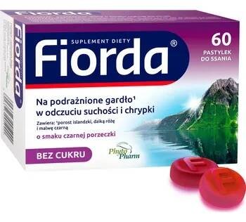 Doplněk stravy Phytopharm Fjorda černý rybíz 60 pastilek na cucání