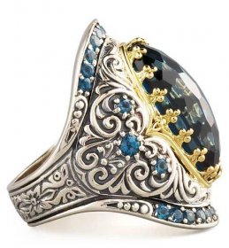 London Blue Topaz Ring by Konstantino - Borrego Fine Jewelry