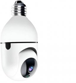 Mormark Prenosná bezpečnostná bezdrôtová otočná kamera vo forme žiarovky
