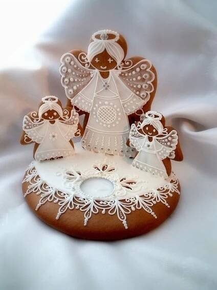 an image of ginger cookies with angels on them