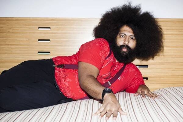 Reggie Watts at his Williamsburg home.