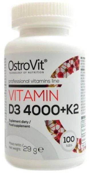 OstroVit Vitamín D3 4000 IU + K2 100 tbl.