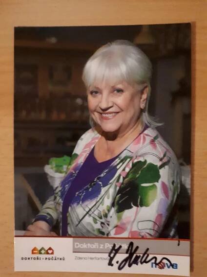 Herfortová Zdena, herečka, fotografie s originálním autogramem